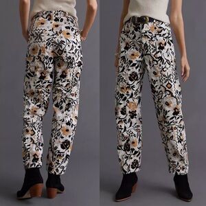 Anthropologie corduroy cargo print pant size 8